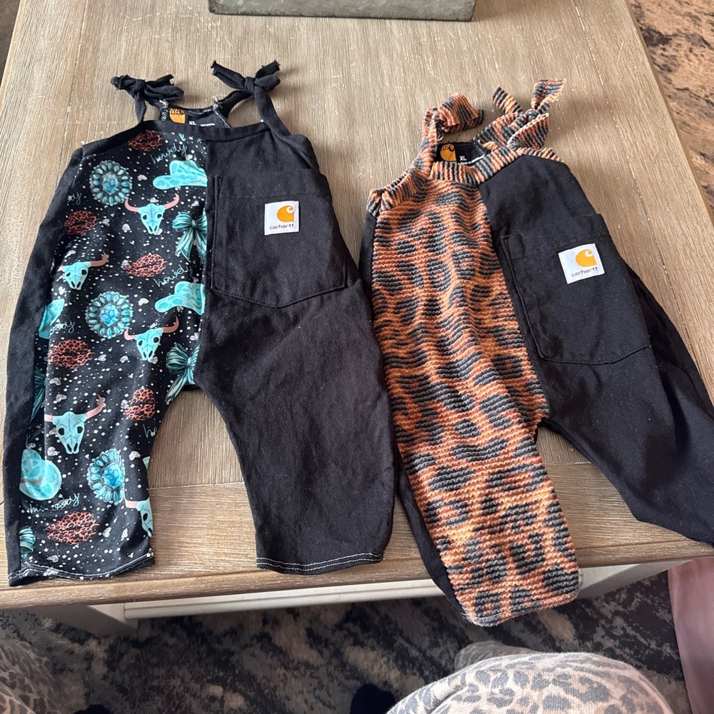 Carhartt Kids Overalls - Black and Turquoise
